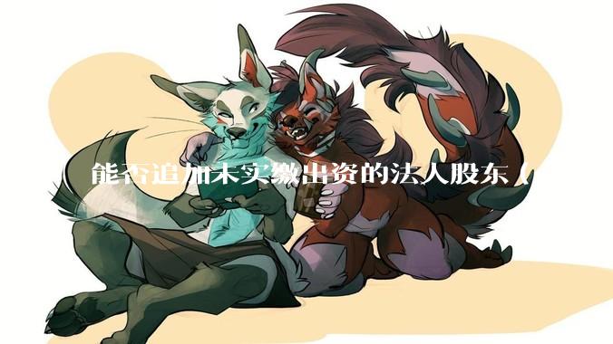 能否追加未实缴出资的法人股东（已注销）的股东为被执行人？